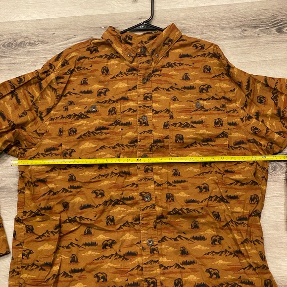 DULUTH TRADING CO Men's Free Swingin' Flannel Shirt Size: L Color:Brown NWOT - Picture 5 of 9